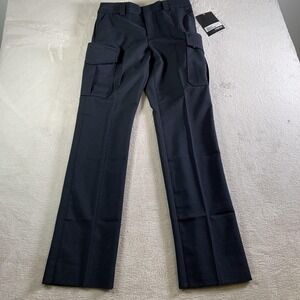 Blauer Pants Womens 8 Dark Navy Side Pocket Wool Blend Cargo Trousers Duty NEW